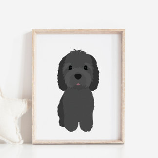 Black GoldenDoodle Hund Nursery & Kids Decor Poste Poster