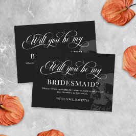 Black Goth Skull Bröllop blir min bridesmaid Inbjudningar
