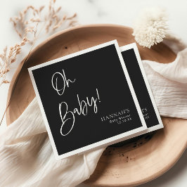 Black Gothic and Moody Halloween Baby Shower Pappersservett