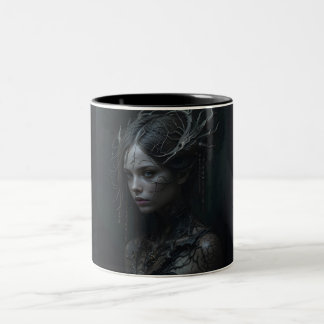 Black Gothic Girl Två-Tonad Mugg