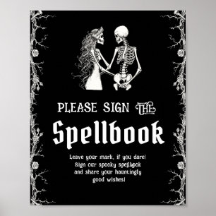 Black Gothic Halloween, signera stavboken Poster