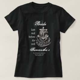 Black Gothic Sjöjungfru Last Sail Bachelorette Par T Shirt