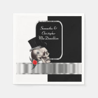 Black gothys groom skalle bröllop