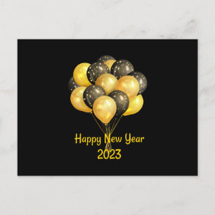 Black Gott nytt år 2023-vykort Vykort
