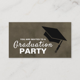Black Grad Cap, inbjudan till Studentfest Biljett