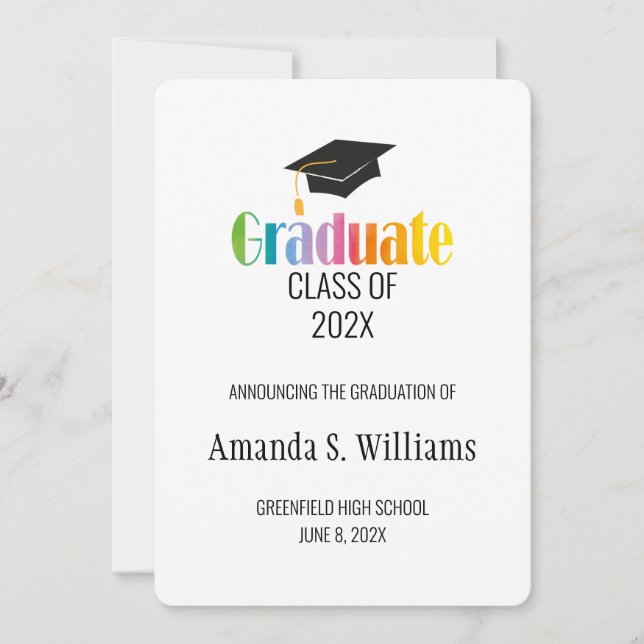 Black Grad Cap Studenten meddelande (Framsida)