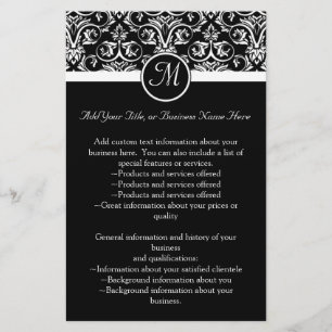Black Grand Insignia Monogram flyer, program