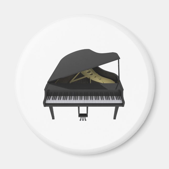 Black Grand Piano: 3D-modell: Magnet (Framsidan)