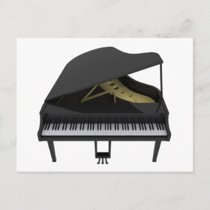 Black Grand Piano: 3D-modell: Vykort