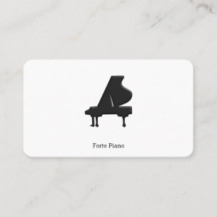 Black Grand Piano Affärskort Visitkort