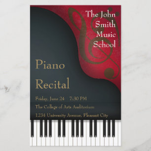 Black Grand Piano-skäl - Poster &.Consert-program