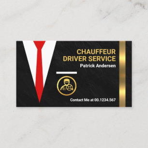 Black Granite Chauffeur Kostym-drivrutin Visitkort