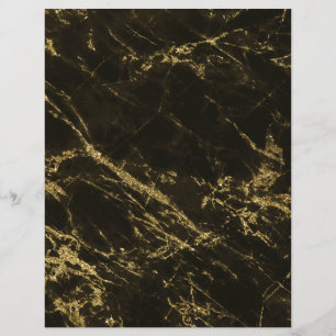 Black Granite Marble Guld Veins 2 Scrapbook Papper