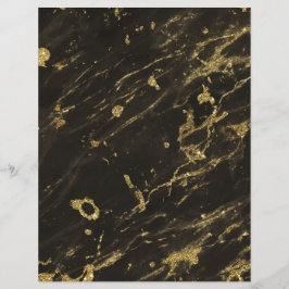 Black Granite Marble Guld Veins 3 Scrapbook Papper