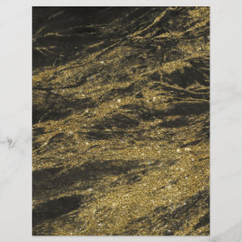 Black Granite Marble Guld Veins Scrapbook Papper