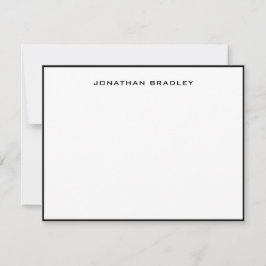 Black Gräns All Caps Fullt Namn Anteckningskort