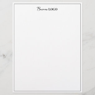 Black Gräns Business Logotyp Professionell Letterh Brevhuvud