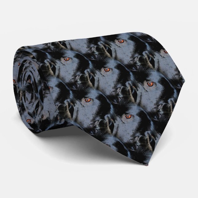 Black Gräns Collie Hund Animal Art Mönster Slips (Rullad)