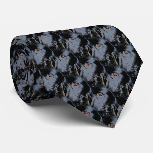 Black Gräns Collie Hund Animal Art Mönster Slips (Rullad)