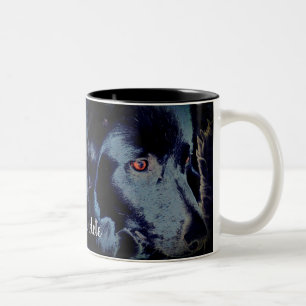 Black Gräns Collie Hund Art Personlig Två-Tonad Mugg