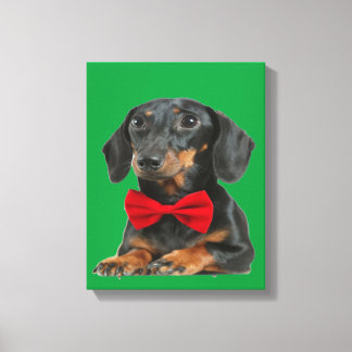 Black Gräns Collie Puppy Canvastryck