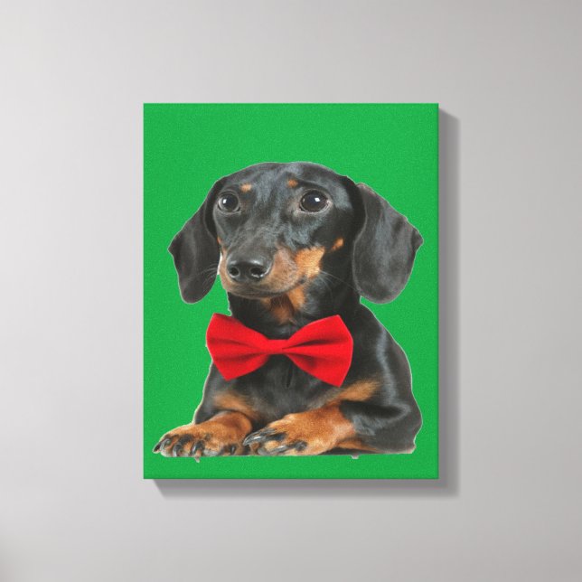 Black Gräns Collie Puppy Canvastryck (Framsida)