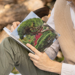 Black Gräs och Red Japansk aple Träd Anteckningsbok