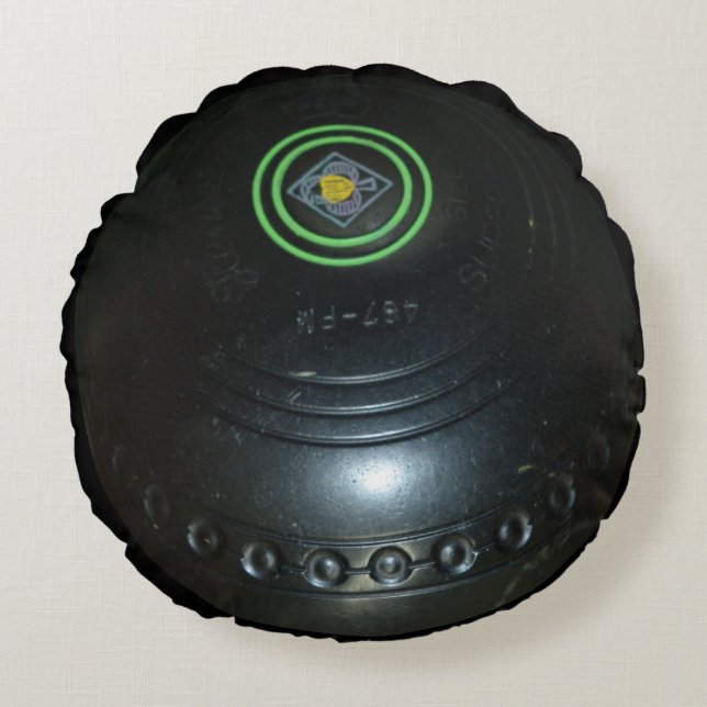 Black Gräsmatta Bowl Rund Kudde (Framsidan)