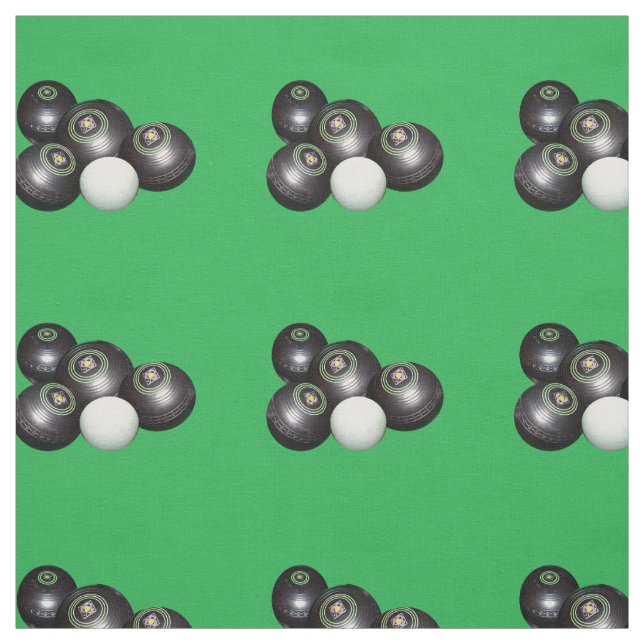 Black Gräsmatta Bowls on Grönt Tyg (Provkarta)