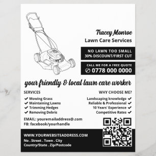 Black Gräsmatta-Mower, Gräsmatta Care Services Reklamblad