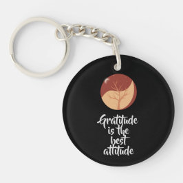 Black Gratitude Acrylic Keychain