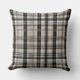 Black Grått Beige Checkated Play Kudde