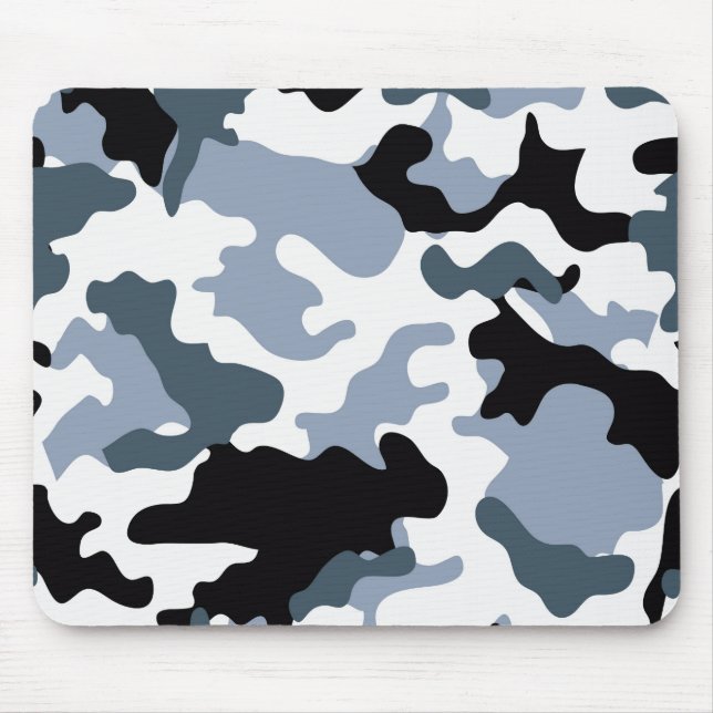 Black & grått Camo Mousepad Musmatta (Framsidan)