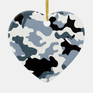 Black & Grått Camo Ornament