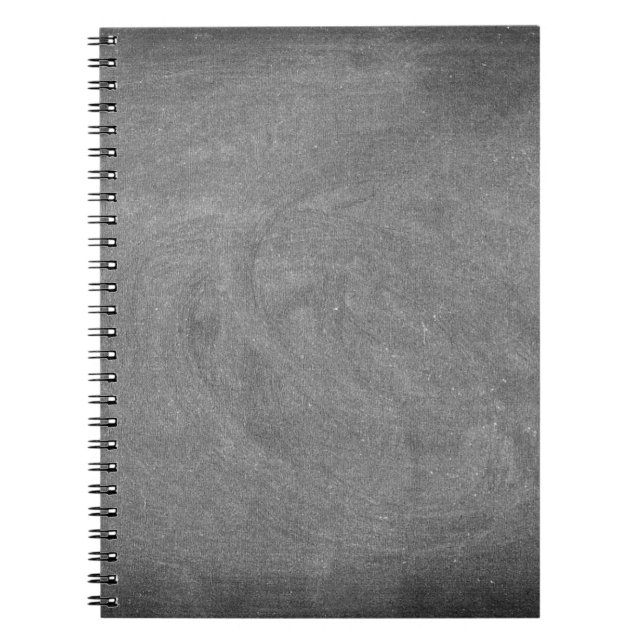Black Grått Chalkboard-konsolbas Anteckningsbok Med Spiral (Framsidan)