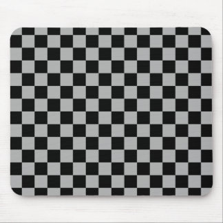 Black + Grått Checkerboard Mönster Musmatta