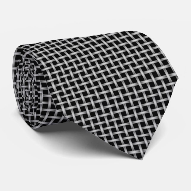 Black Grått Crossweave Manar Tie Slips (Rullad)