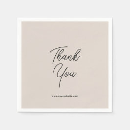 Black Grått Elegant Business Tack Napkins Pappersservett