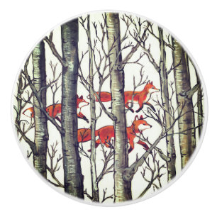Black Grått Fox Foxes Forest Trand Drawing Drag ( Knopp