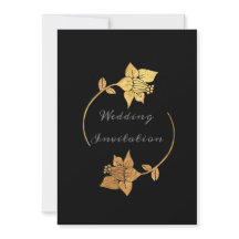 Black Grått Guld Blommigt Wandexury Elegant