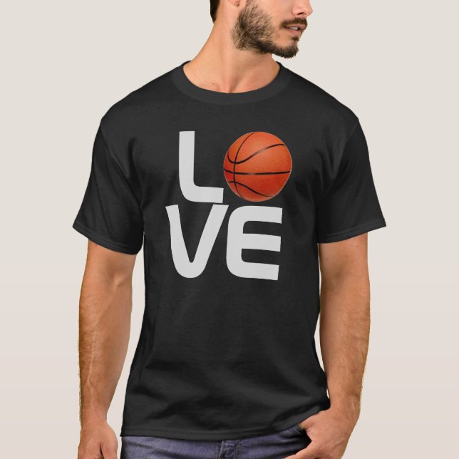 Black Grått Kärlek Basketball Game Sport TShirt T Shirt (Framsida)