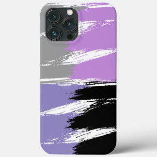 Black Grått Lavender Lilac White Push Stroke Paint