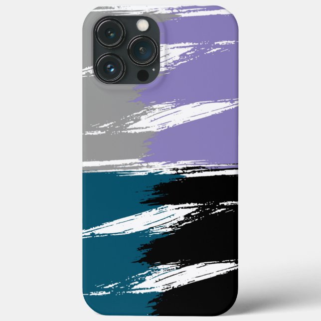 Black Grått Lavender Ming White Push Stroke Paint (Baksida)