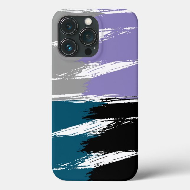 Black Grått Lavender Ming White Push Stroke Paint (Baksida)