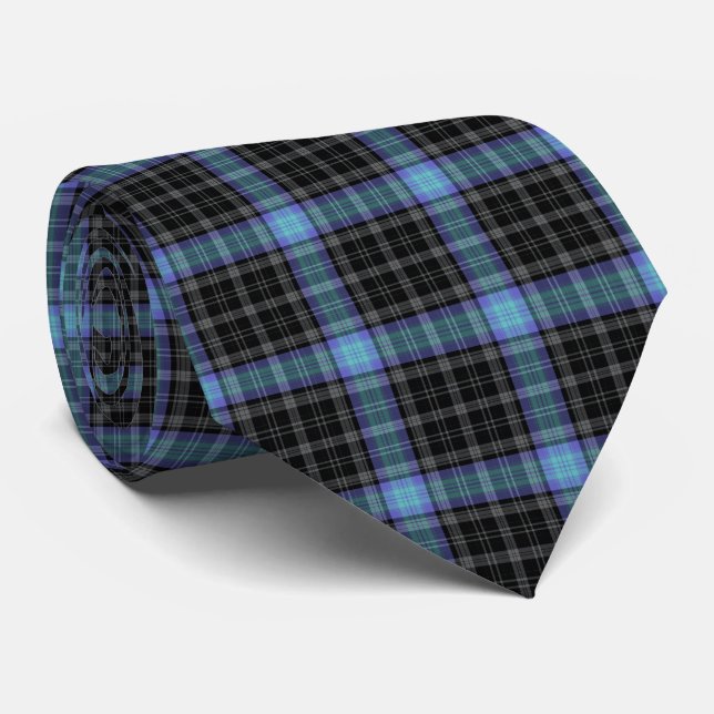 Black Grått Light Blue Tartan Play Slips (Rullad)