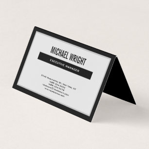 Black Grått Modern Plain Simple Minimalist Visitkort