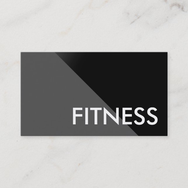 Black Grått Modern Professionell Sport Affärskort Visitkort (Framsida)