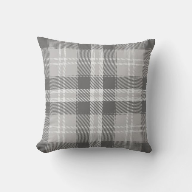 Black Grått Modern Rustic Farmhouse Neutralt Kudde (Framsida)