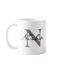 Black Grått Monogram Namn