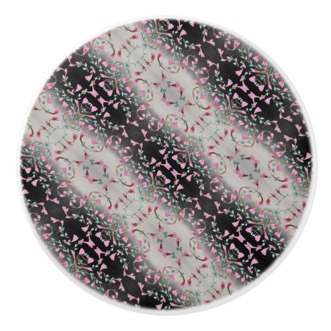 Black Grått och Rosa Designer Knopp (Framsidan)